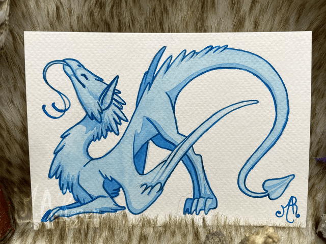 Bleu Azur Aquarelle