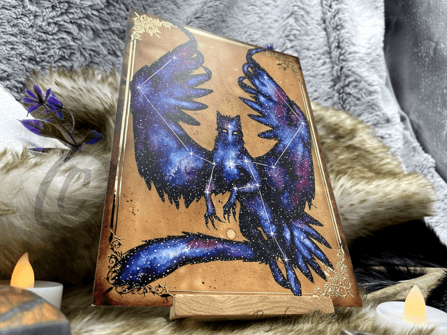 Griffon Cosmique doré 15X21cm