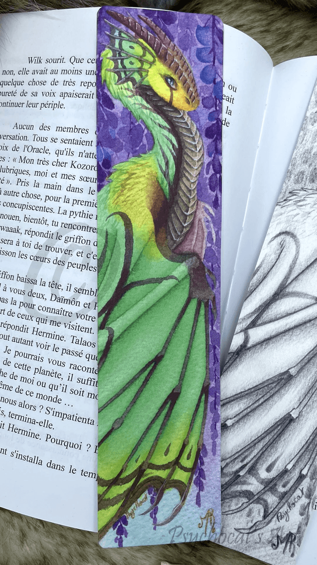 Wyvern vitrail Marque-page