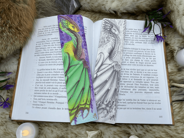 Wyvern vitrail Marque-page