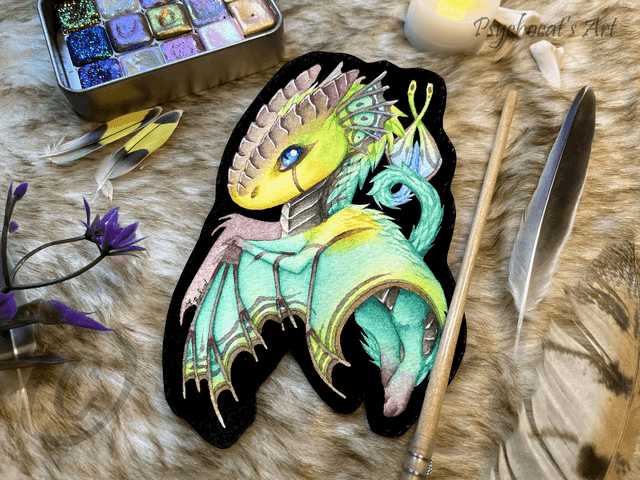 Wyvern vitrail Chibi Original