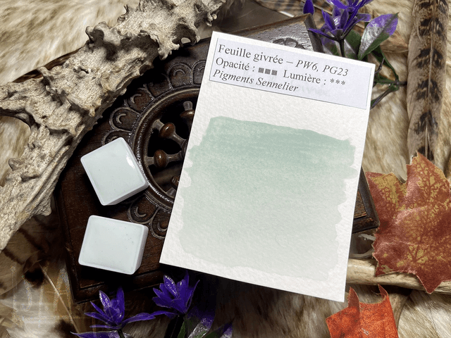 Feuille givrée Aquarelle